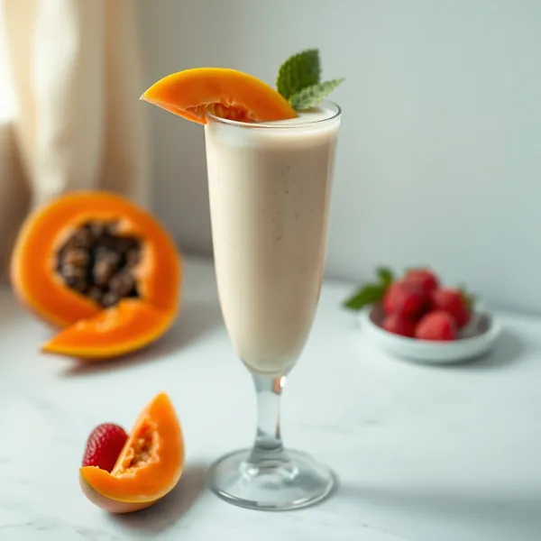 Batido de Papaya com Kefir e Rico em Fibra