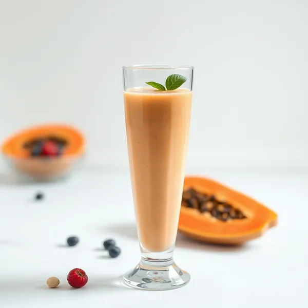Frullato di Papaya e Latte di Macadamia Ricco di Fibre
