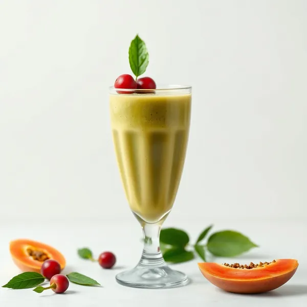 Smoothie de Papaye Matcha et Fibres