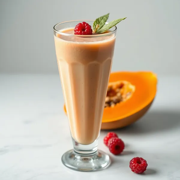 Fiber-Rich Papaya Oat Milk Smoothie
