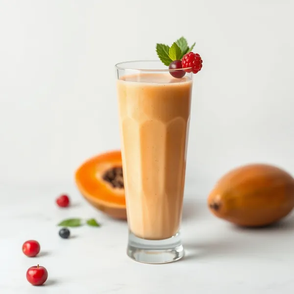 Smoothie de Papaya e Arroz Rico em Fibra