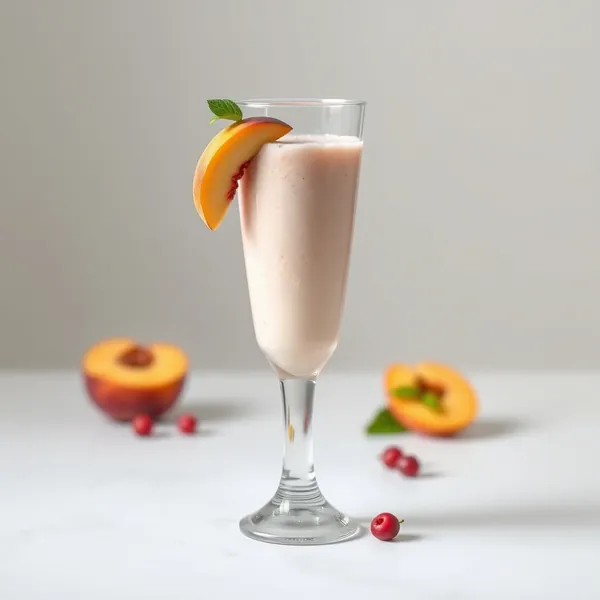 Faserreicher Pfirsich Mandelmilch Smoothie