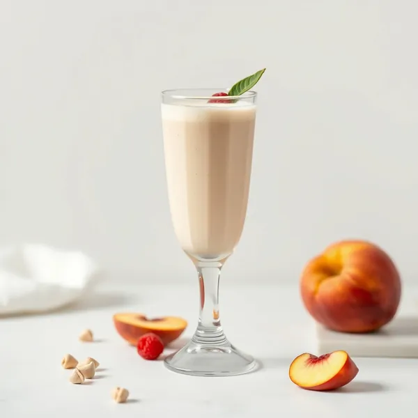 Smoothie Rico em Fibra com Pêssego e Leite de Caju
