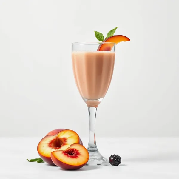Smoothie Ricco di Fibre con Pesca e Acqua di Cocco