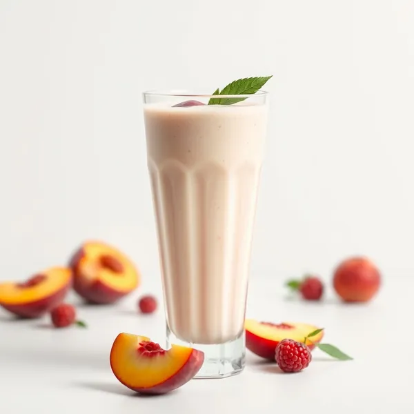 Smoothie de Pêche et Kefir Riche en Fibres