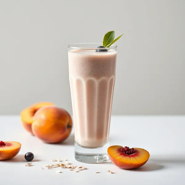 Frullato di Pesca e Latte di Avena Ricco di Fibre