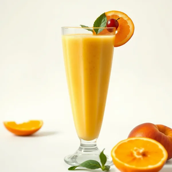 Smoothie de Pêche et Jus d'Orange Riche en Fibres