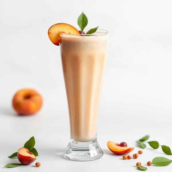 Smoothie Rico em Fibra com Pêssego e Leite de Ervilha