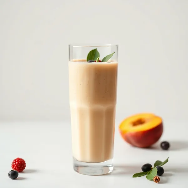 Smoothie al Latte di Farro e Pesca Ricco di Fibre