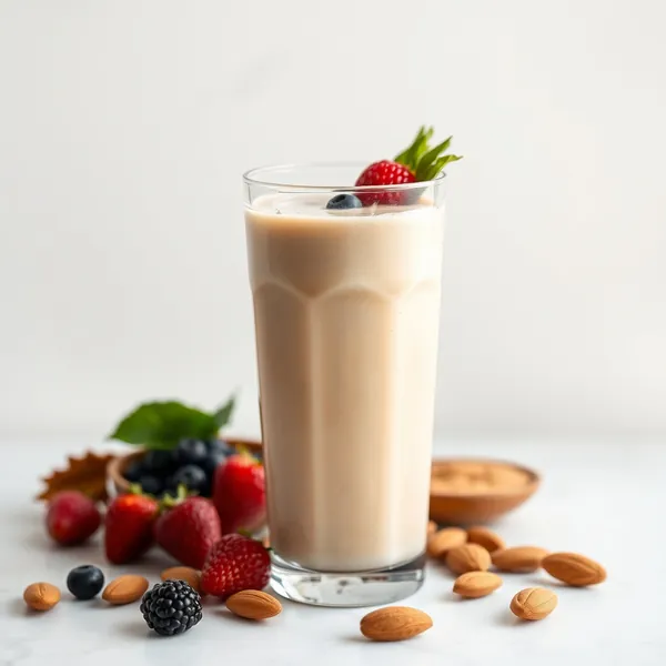 Fiber-Rich Peanut Butter Almond Milk Smoothie