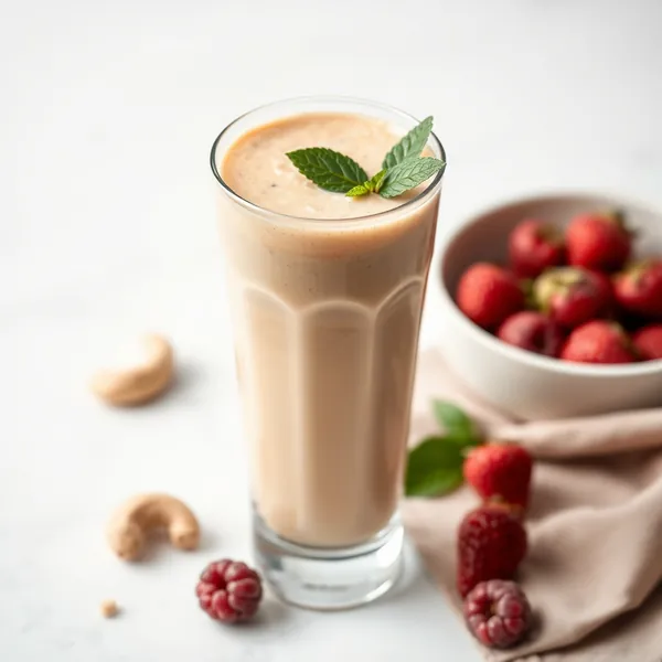 Fiber-Rich Peanut Butter Cashew Milk Smoothie