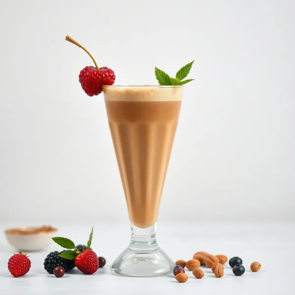 Smoothie de Café Frio com Manteiga de Amendoim Rica em Fibra