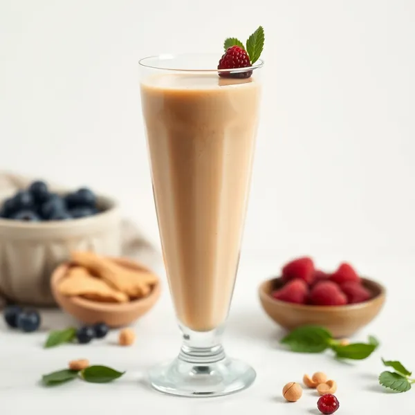 Smoothie de Manteiga de Amendoim e Leite de Cannabis Rico em Fibra