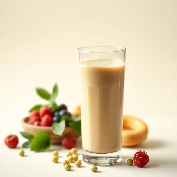 Smoothie de Manteiga de Amendoim Rico em Fibra e Leite de Ervilha
