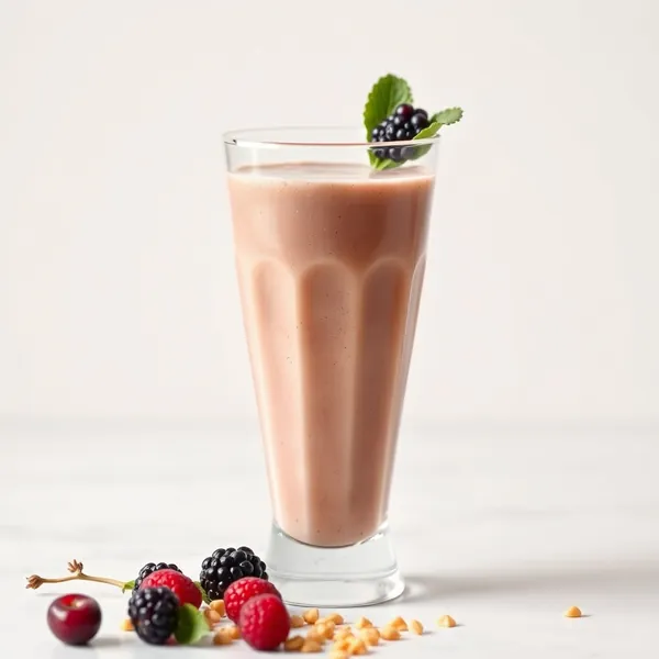 Smoothie de Manteiga de Amendoim Rico em Fibra e Leite de Arroz