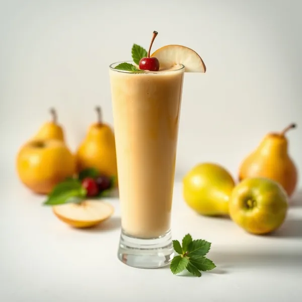 Smoothie de Suco de Pera e Maçã Rico em Fibra