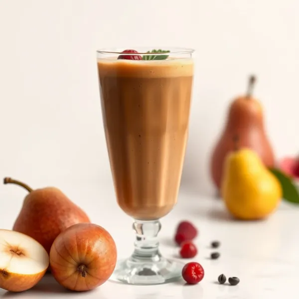 Fiber-Rich Pear Cold Brew Coffee Smoothie