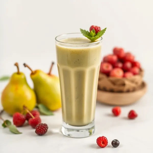 Smoothie de Poire Matcha et Riche en Fibres