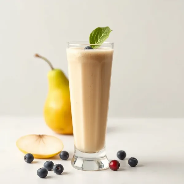 Fiber-Rich Pear and Pea Milk Smoothie