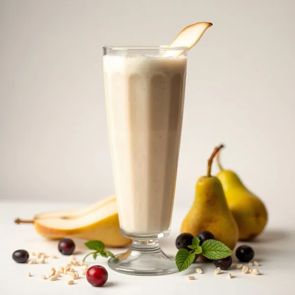 Fiber-Rich Pear Rice Milk Smoothie