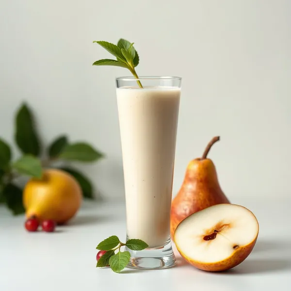 Smoothie de Pera e Leite de Soja Rico em Fibra