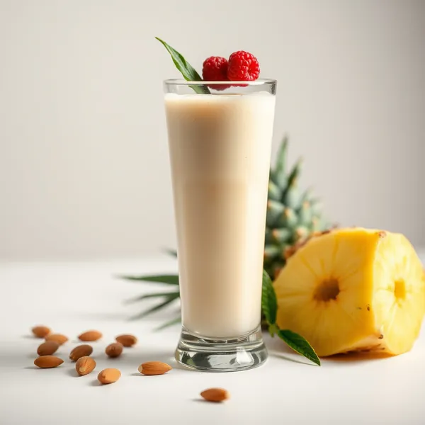 Smoothie de Abacaxi e Leite de Amêndoas Rico em Fibra
