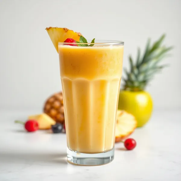 Fiber-Rich Pineapple Apple Juice Smoothie
