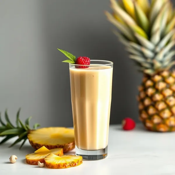 Fiber-Rich Pineapple Cashew Milk Smoothie