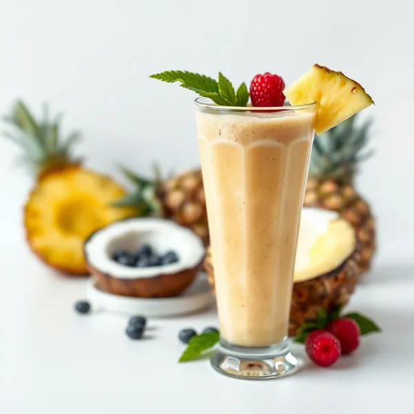 Smoothie Riche en Fibres Ananas Eau de Coco