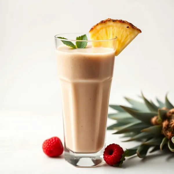 Frullato di Ananas con Latte di Canapa Ricco di Fibre