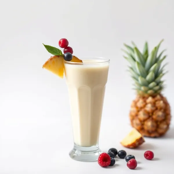 Smoothie di Kefir all'Ananas Ricco di Fibre