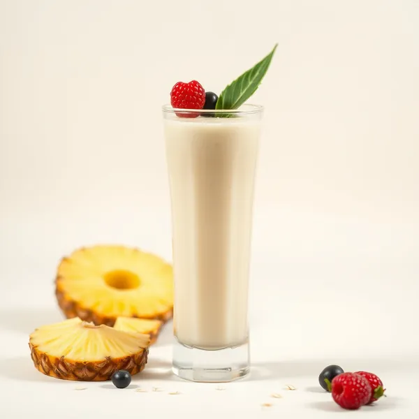 Smoothie Ananas et Lait d'Avoine Riche en Fibres
