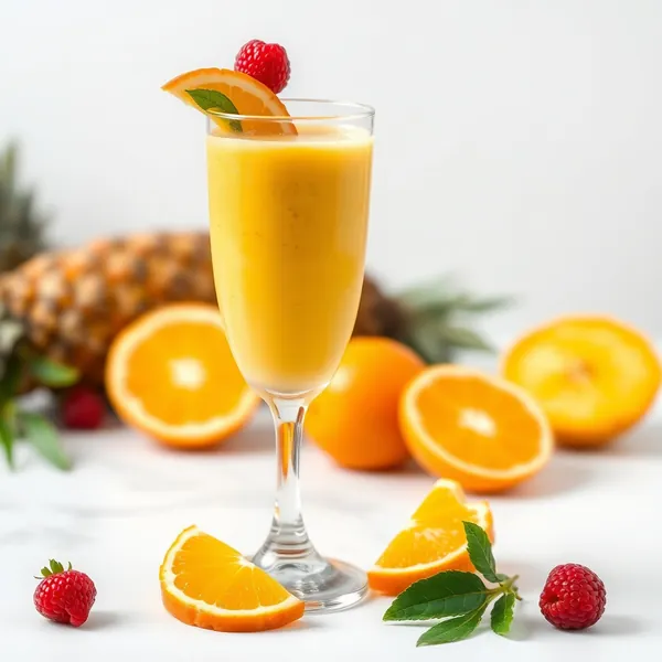 Fiber-Rich Pineapple Orange Juice Smoothie