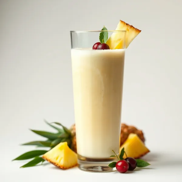 Batido de Abacaxi com Leite de Espelta Rico em Fibra