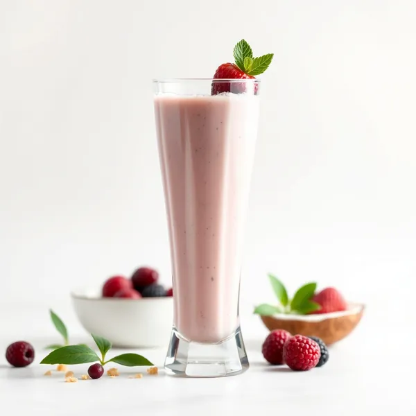 Batido de Água de Coco e Proteína Rica em Fibra