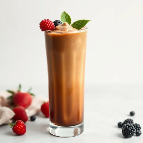 Smoothie de Café Froid avec Protéine et Fibre