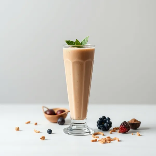 Fiber-Rich Protein Powder Hazelnut Milk Smoothie