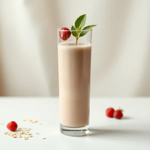 Batido de Leite de Aveia com Proteína e Alto em Fibra