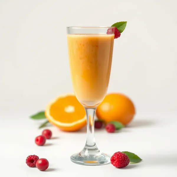 Smoothie de Suco de Laranja e Proteína Rica em Fibra