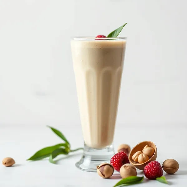 Fiber-Rich Protein Powder Pistachio Milk Smoothie