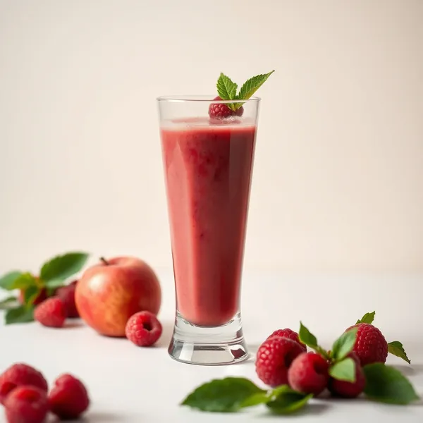 Fiber-Rich Raspberry Apple Juice Smoothie
