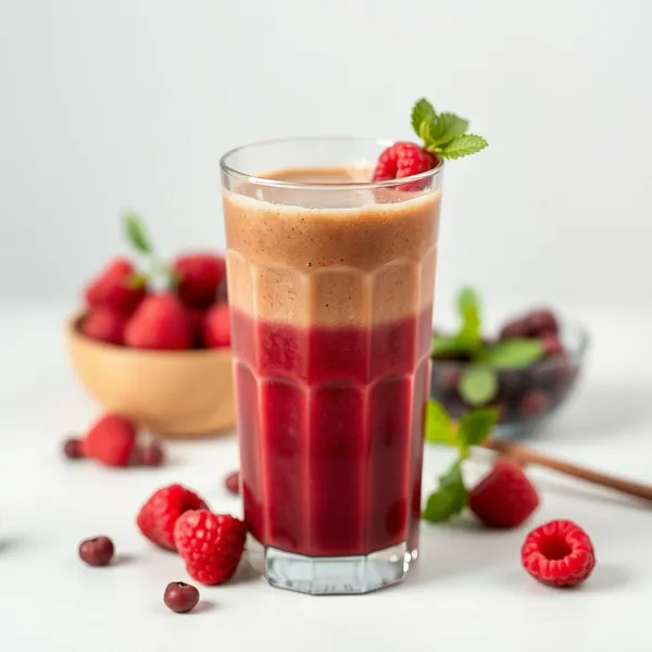 Fiber-Rich Raspberry Cold Brew Coffee Smoothie