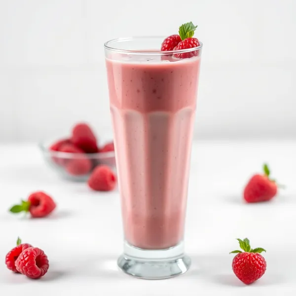 Smoothie de Kéfir de Framboise Riche en Fibres