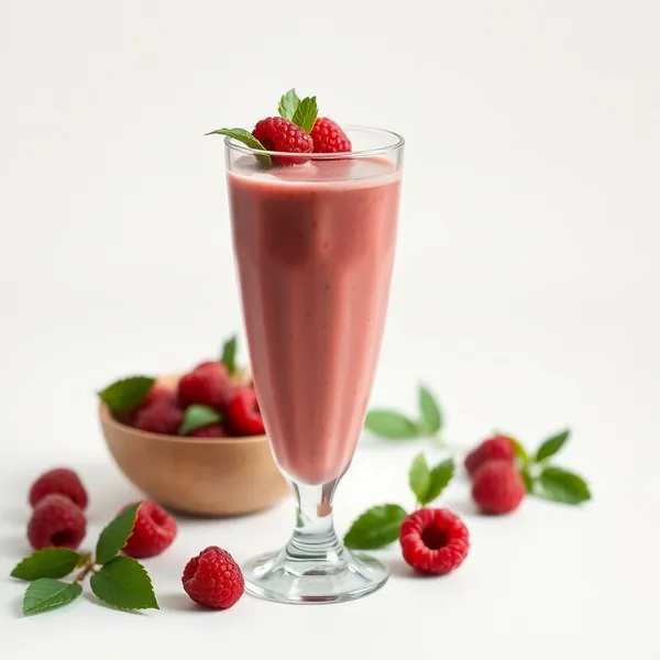 Fiber-Rich Raspberry Soy Milk Smoothie