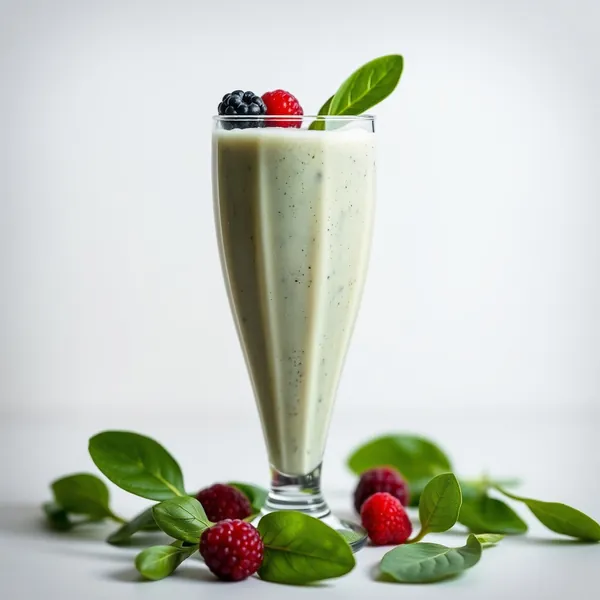 Fiber-Rich Spinach Greek Yogurt Smoothie