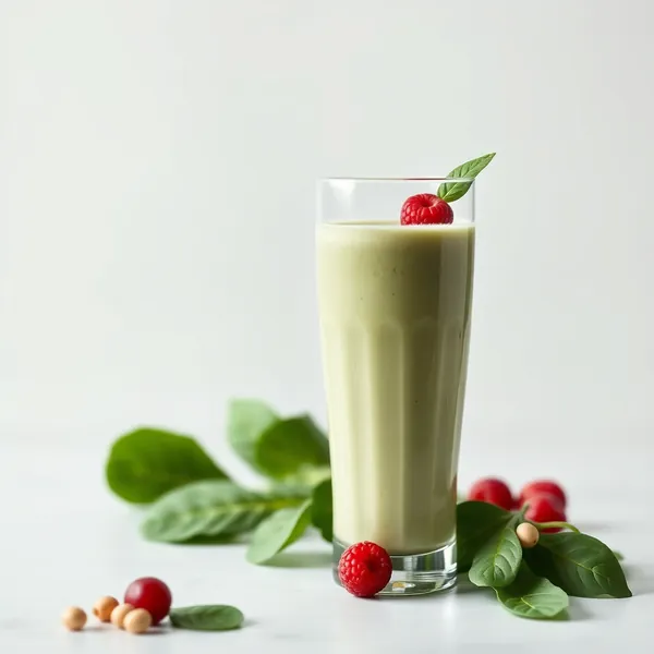 Smoothie de Espinafre Rico em Fibra e Leite de Macadamia