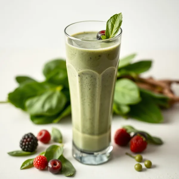 Fiber-Rich Spinach Pea Milk Smoothie