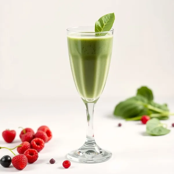 Smoothie Riche en Fibres Épinards Lait de Soja