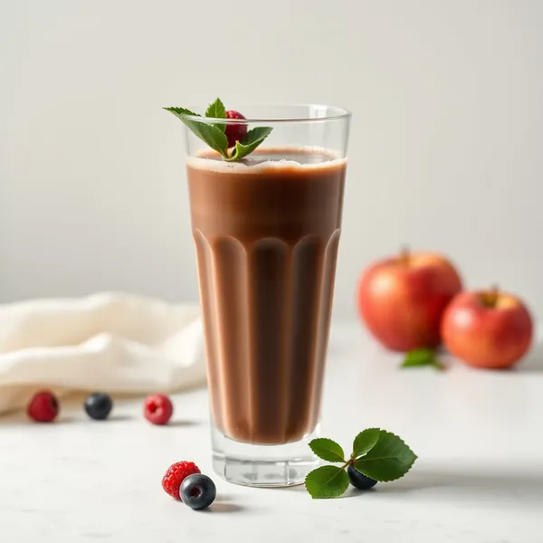 Batido de Suco de Maçã com Spirulina Rica em Fibra