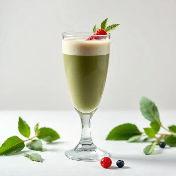 Batido de Leche de Anacardo y Espirulina Rica en Fibra